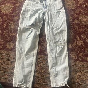 SO Jeans Light Wash Ripped Straight-Leg Jeans Size 0/24 Waist